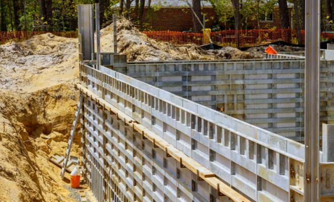 coffrage en aluminium dans la construction d’une maison 